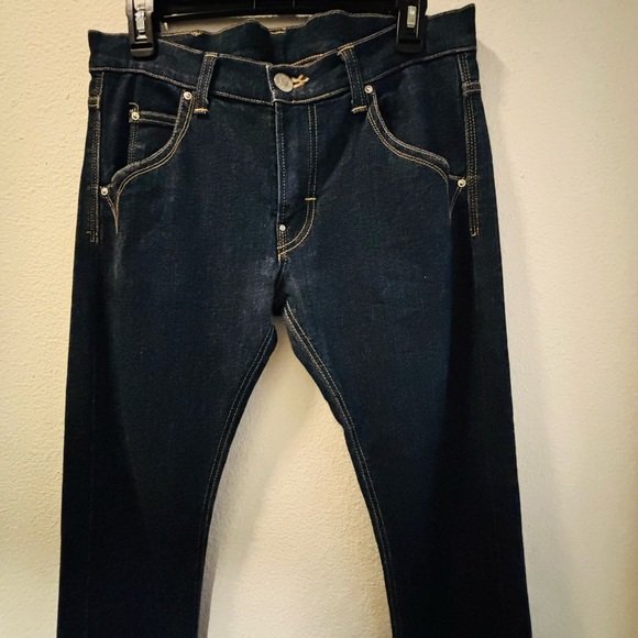 Lee Blue Straight Leg Jeans with Contrast Stitching W32 L30 - Picture 2 of 11